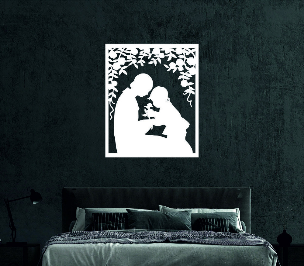 Декоративное настенное Панно «Мать и ребенок» Декор на стену 90*73 см, Белый Киев - изображение 4