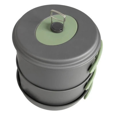 Набір туристичного посуду Bo-Camp Explorer XL Hard Anodized 4 предмети Сірий/Зелений (2200249) Вінниця - фото 7