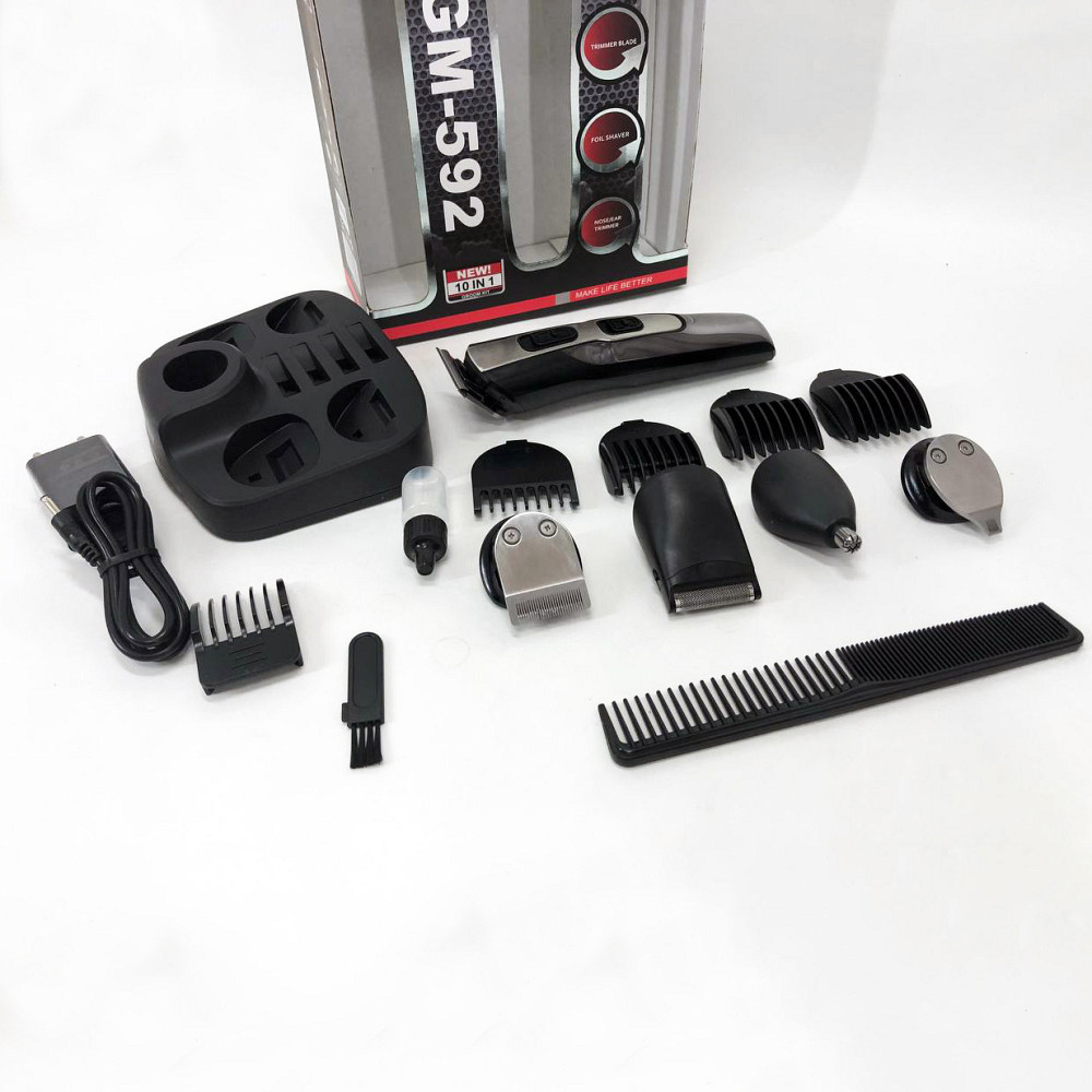 Набір для видалення волосся із зарядним пристроєм, Електрична машинка для стрижки побутова JR-28 Львів - фото 5