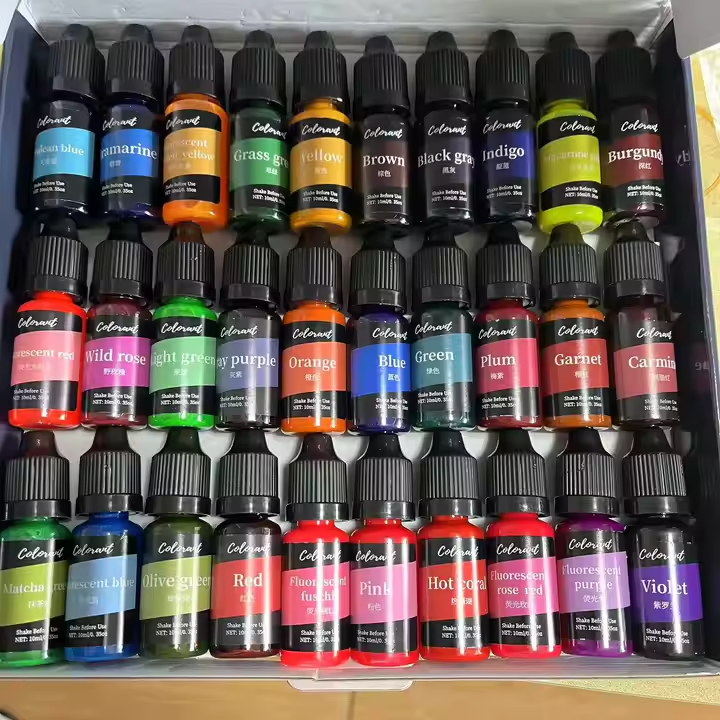 Набір рідких барвників, пігменти для виготовлення свічок і мила на олійній основі 30 кольорів по 10мл Кам'янець-Подільський - фото 3