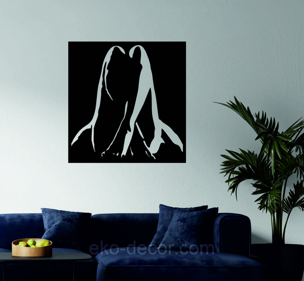 Декоративное настенное Панно «Силуэт женщины», Декор на стену 70*67 см, Черный Киев - изображение 2