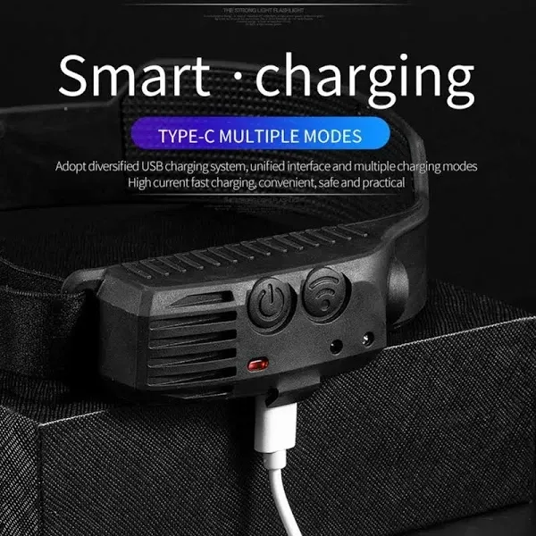 Налобний ліхтар COBA CB-689-3 акумуляторний з датчиком руху та червоним світлом Одеса - фото 6