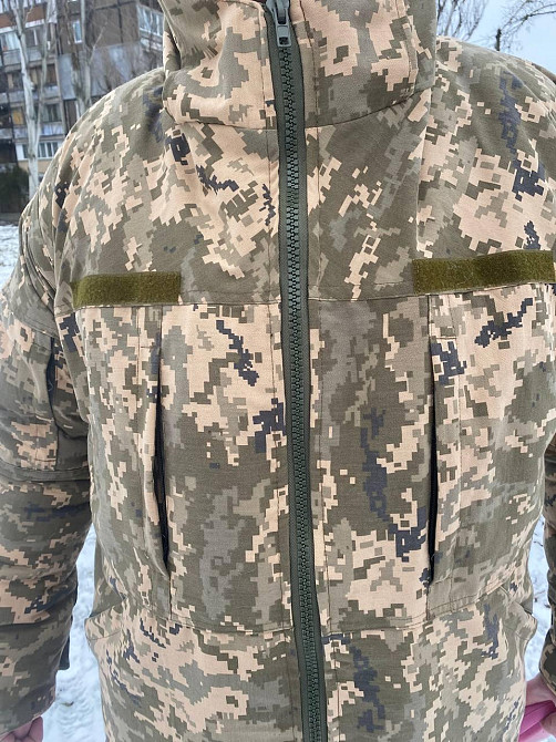 Зимовий військовий бушлат піксель ЗСУ на флісі тепла військова куртка зимова 52-54 Дніпро - фото 1