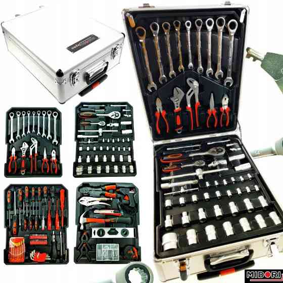 Набір інструментів і торцевих головок з тріскачкою, Професійний набір інструментів для авто і дому SK-40 Львів