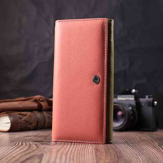 Практичный кошелек для женщин из натуральной кожи ST Leather 22520 Разноцветный Киев