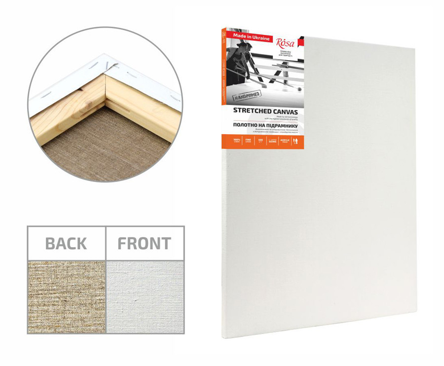 Підрамник 55×60 см модуль №1 середнє зерно акрил льон ROSA Київ - фото 1