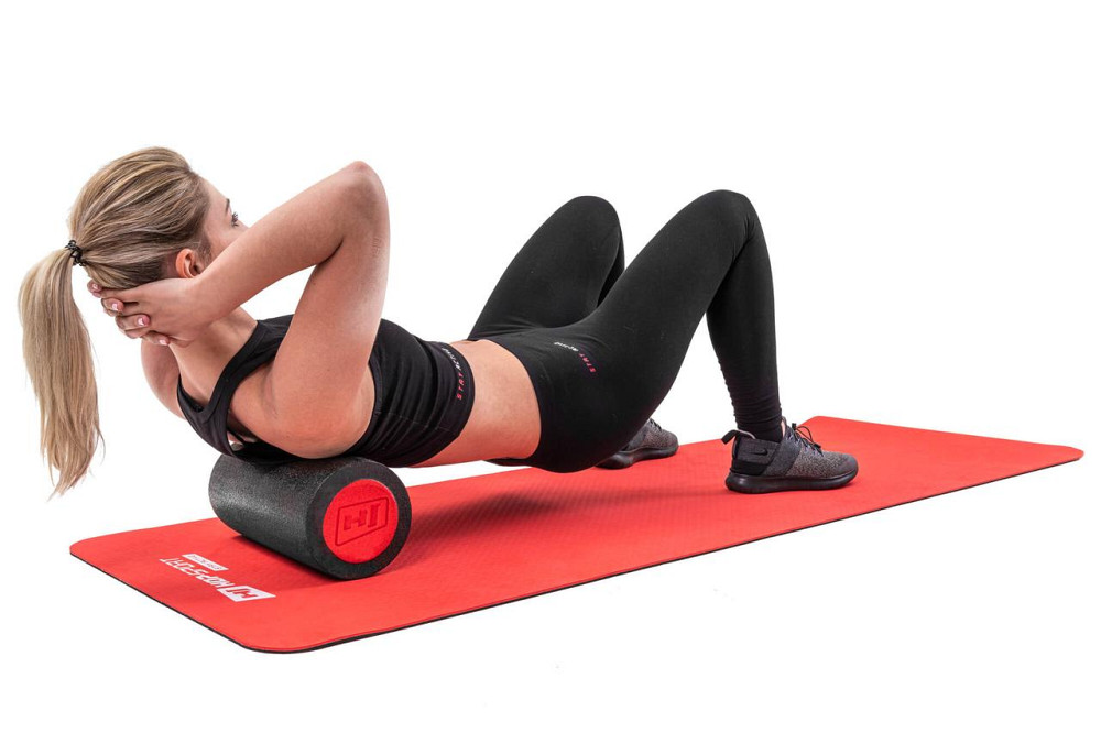 Масажний ролик (валик, роллер) EPE 30см Hop-Sport HS-E030YG чорний Київ - фото 5