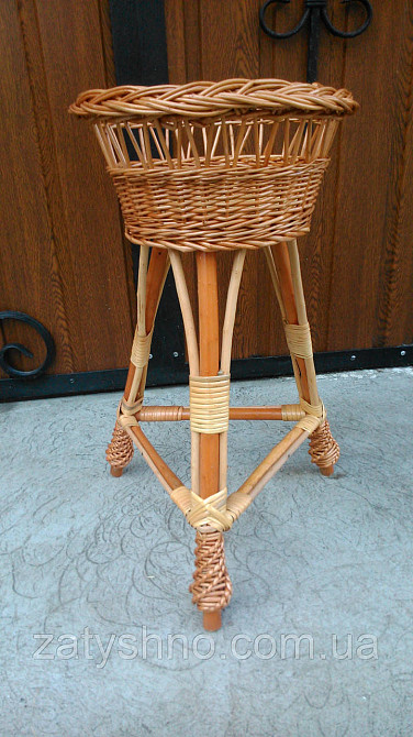 Подставка плетеная из лозы для цветка Киев - изображение 2