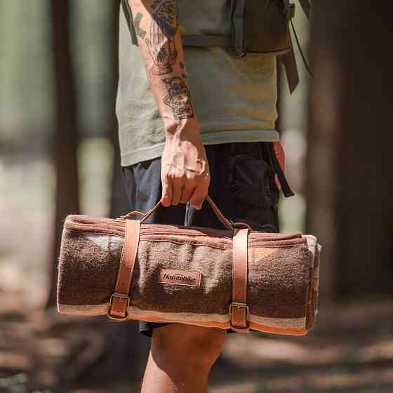 Ковдра Naturehike Geometric pattern wool NH20FS036, поліестр/вовна, коричневий Київ