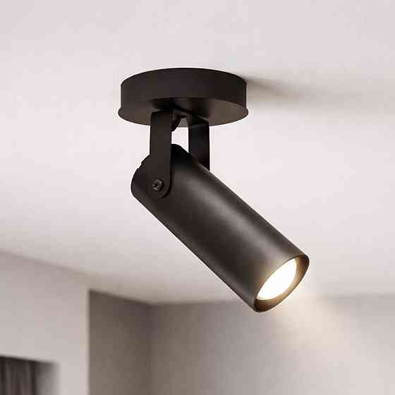 Светильник потолочный спот поворотный MSK Electric Focus под лампу Е27 черного цвета NL 14050-1 BK Одесса