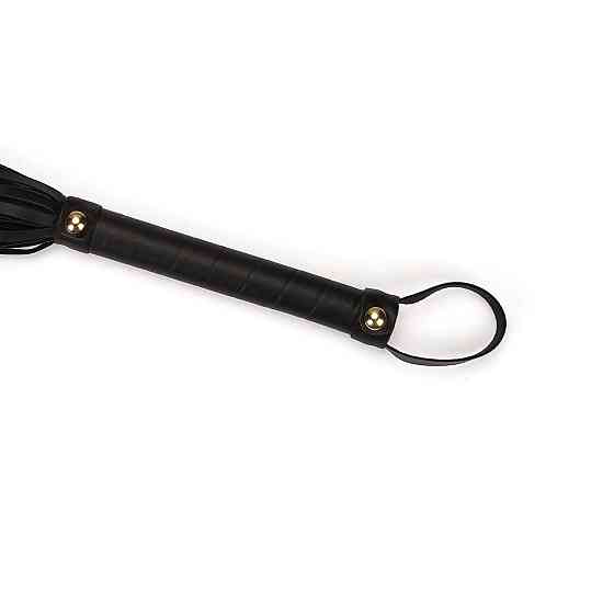 Флоггер Liebe Seele Black Organosilicon Flogger, 44 см, экокожа Sex Aura Киев
