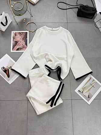 Женский базовый теплый костюм двойка качественная турецкая ангора double Молочный, 46/48 Одесса