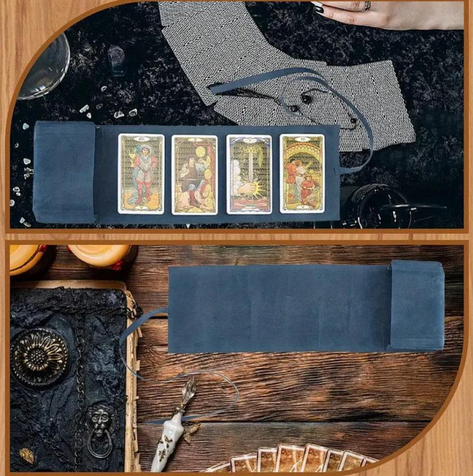 Бархатная сумка для хранения карт Таро, синяя Киев - изображение 9