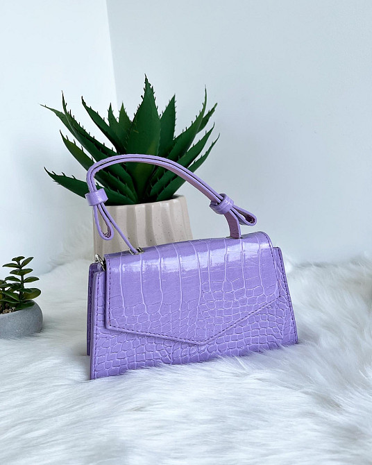 Сумочка клатч женская молодежная яркая через плече сумка Крохатушка одяг Сиреневый Киев - изображение 1