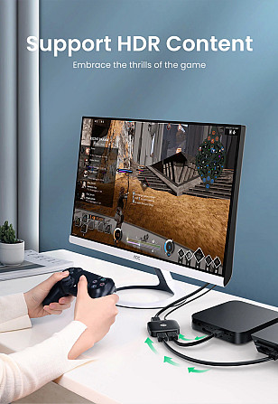 Перемикач HDMI 2.0 Ugreen CM333 (Чорний) Николаев - изображение 8