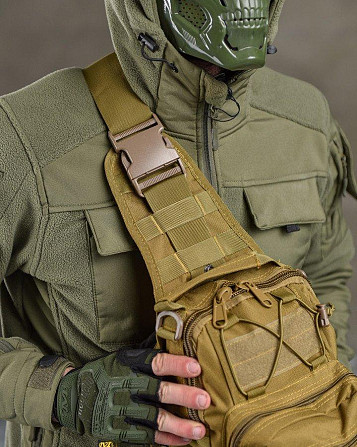 Рюкзак патрульный однолямочный SILVER KNIGHT 7л coyot ОИ4735 Одесса - изображение 5