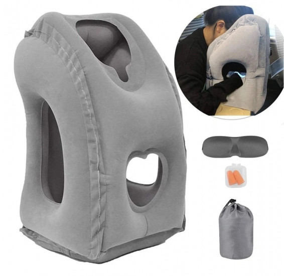 Подушка для подорожей у літак та авто Sleepy Cloud Travel Pillow Gray Вінниця - фото 2