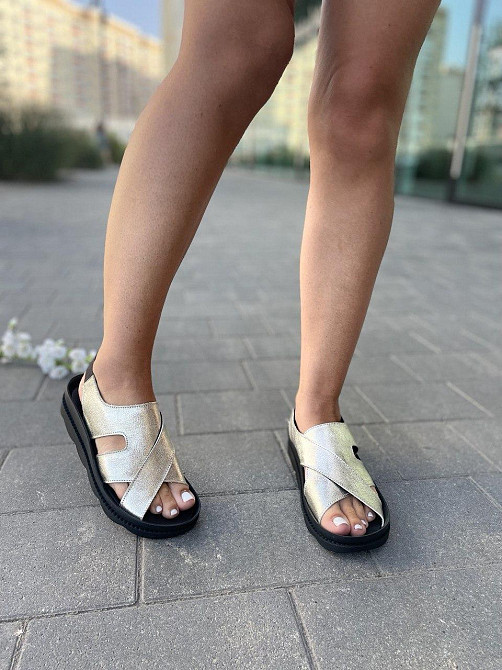 Abbi Босоніжки жіночі ABBI C110-06 золото (літо, шкіра натуральна) (3831) лише 38р. Коломыя - изображение 2