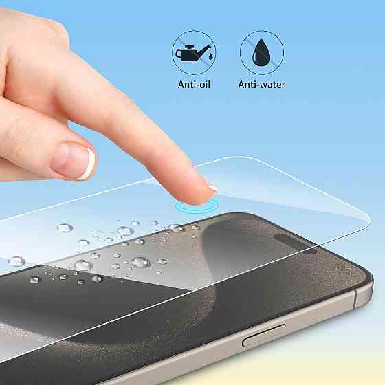 Защитное стекло QSD-4packi15promax прозрачное для iPhone 15 Pro Max 6.7