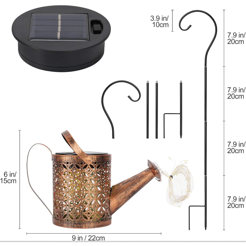 Садовий ліхтар на сонячній батареї, 80 см, Fairy lamp / Світильник газонний / Вуличний ліхтар для саду Київ - фото 9