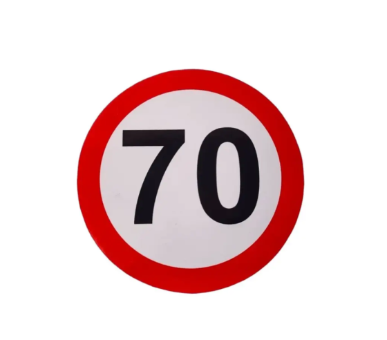 Наклейка &quot;обмеження 70&quot; 120мм Вінниця