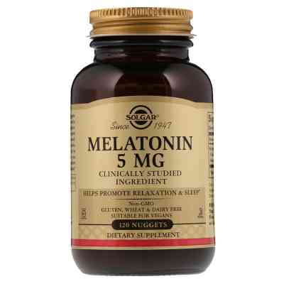 Амінокислота Solgar Мелатонін 5 мг, 120 жувальних таблеток (SOL-01937) Вінниця