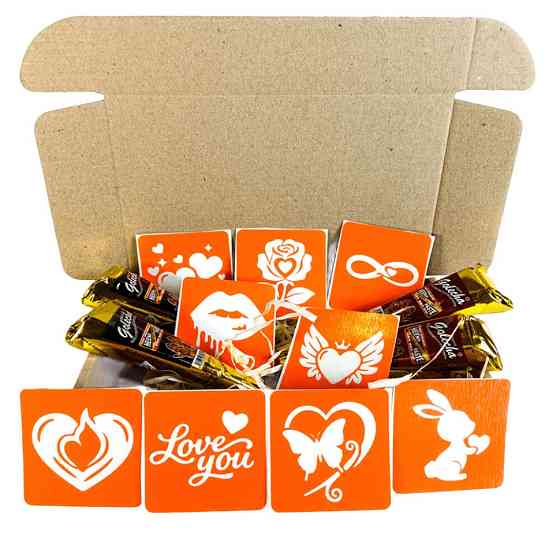 Набір хни з трафаретами для біо-тату №8 henna-set-08, 9 трафаретів Вінниця