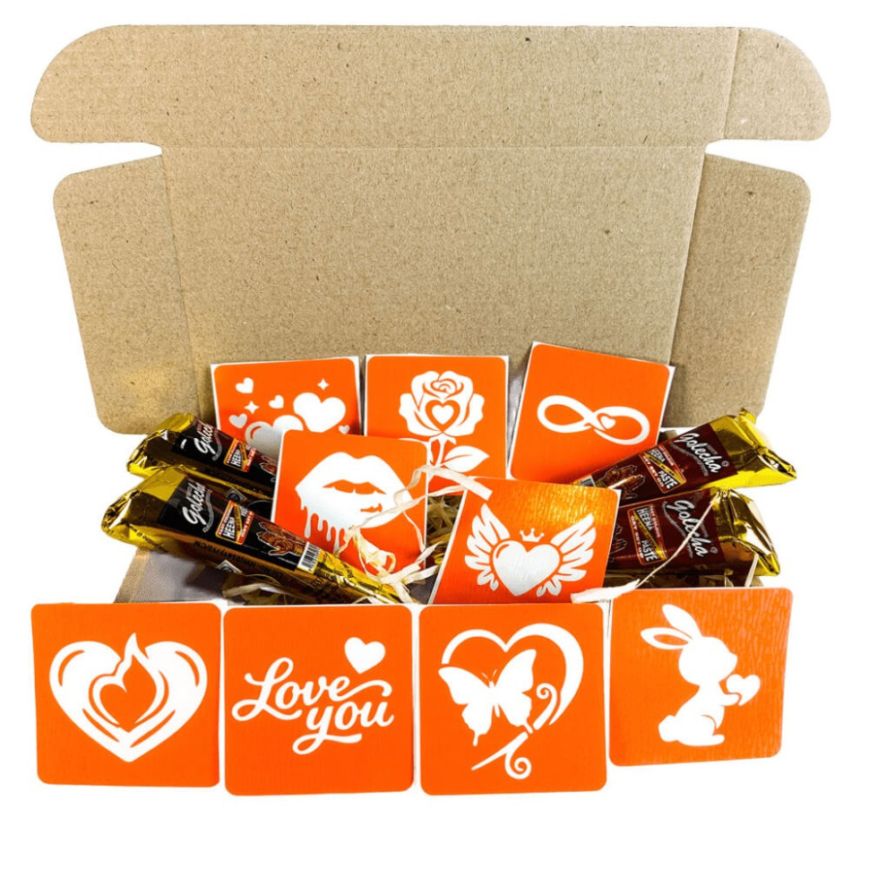 Набір хни з трафаретами для біо-тату №8 henna-set-08, 9 трафаретів Вінниця - фото 1