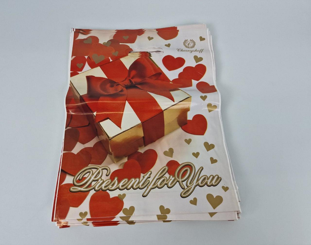 Пакети з вирубаною ручкою (29 *37)" Подарунок для тебе "Ренпако (50 шт.) Харків - фото 1
