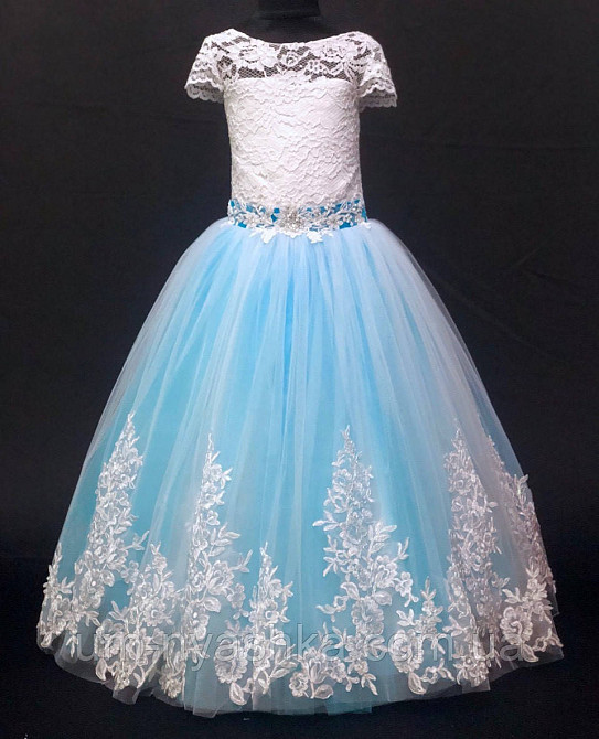 Длинное нарядное платье Дианочка Синее на 4-5, 6-7, 8-9 лет Кривой Рог - изображение 5