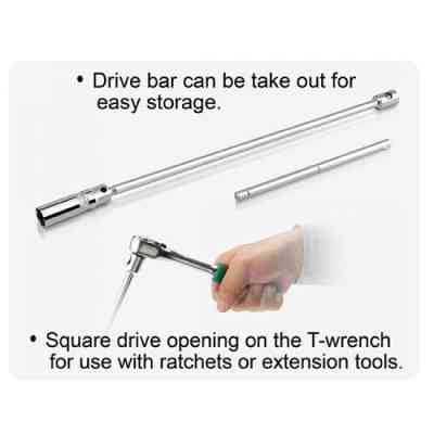 Ключ Toptul свічковий Т-подібний магнітний 16мм L450мм (CTHB1645) Вінниця