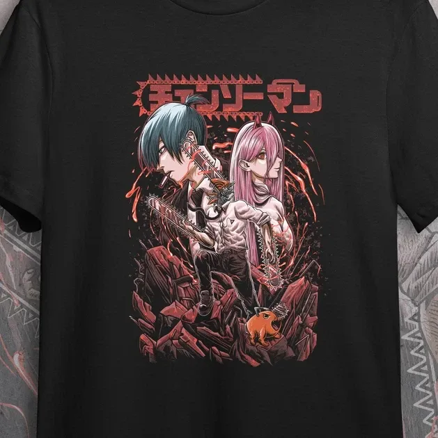 Футболка для подростка мальчика с принтом Человек Бензопила Команда Размер 160 Anime10073 Днепр - изображение 4