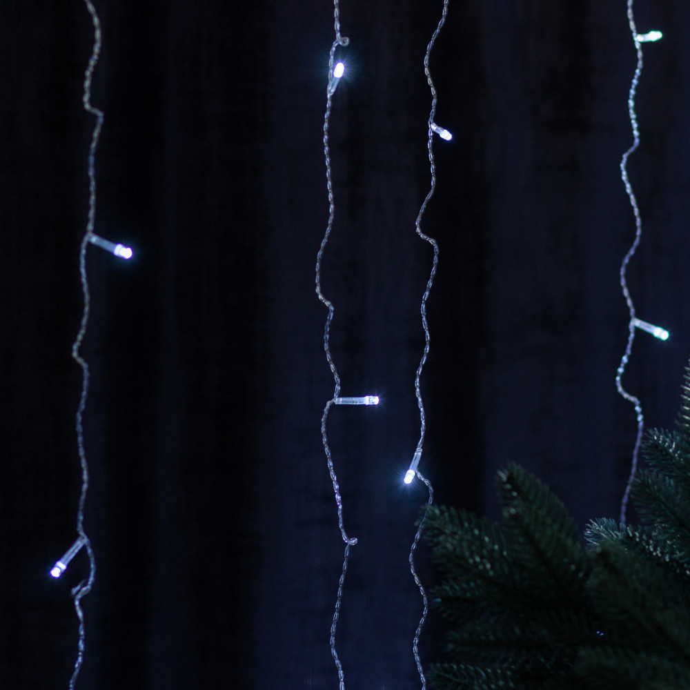 Garlando Гірлянда штора 3х2 м 144 LED світлодіодна мідний провід 16 ниток Білий ZWM2320LEDW Київ - фото 2