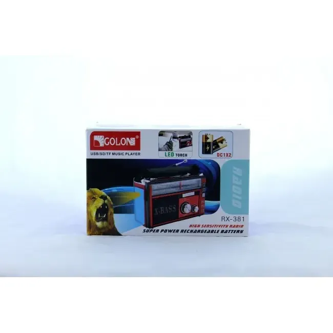 Радіоприймач з Led ліхтариком GOLON RX-382, радіо з вбудованим акумулятором Одеса - фото 2