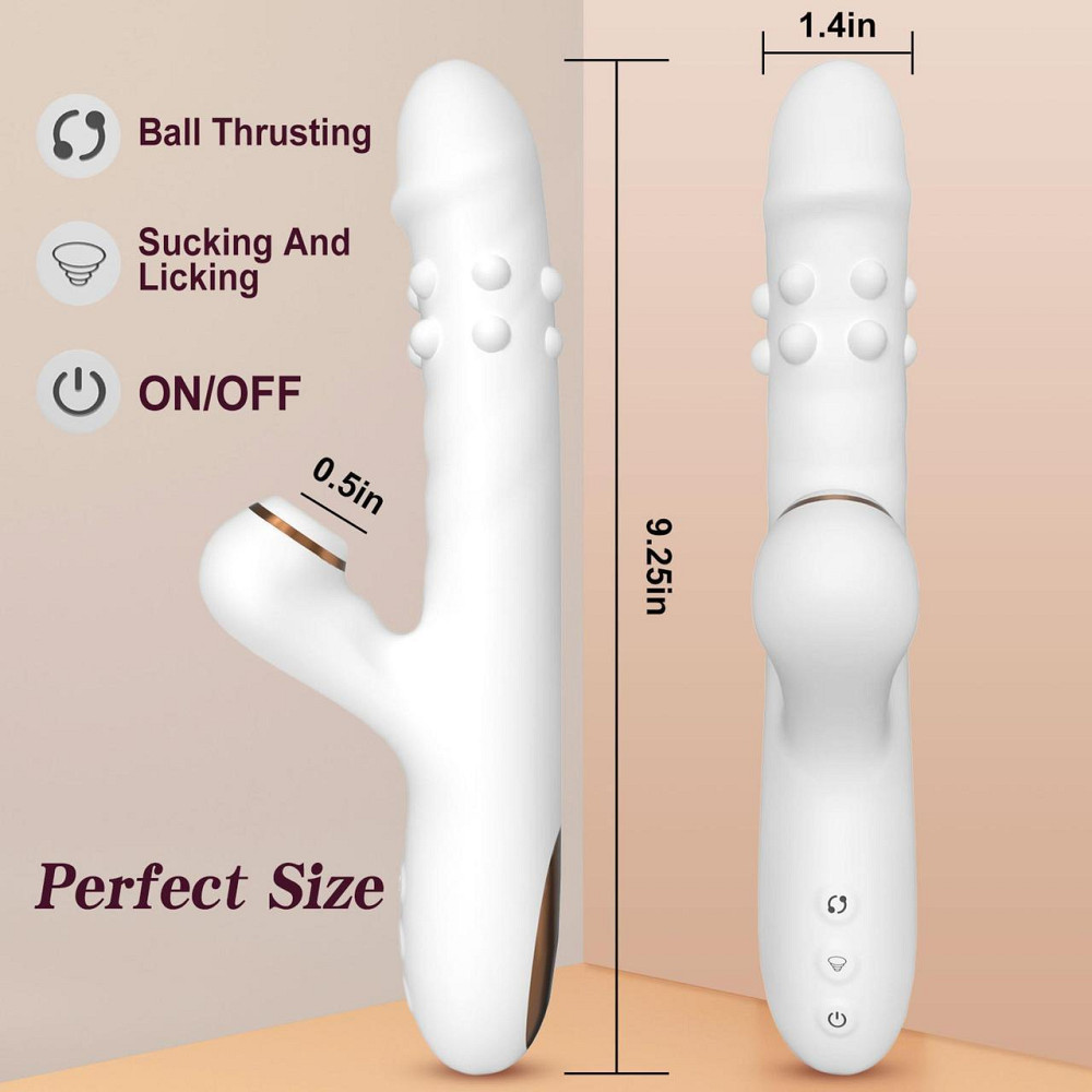 Вібратор - Silicone Vibrator 3 rotating, 7 licking functions Sex Aura Київ - фото 5