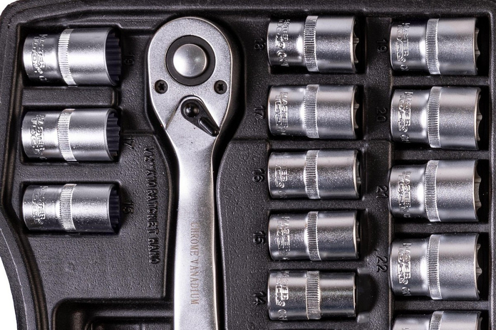 Набор торцевых насадок MASTERTOOL PROFI CrV 1/2