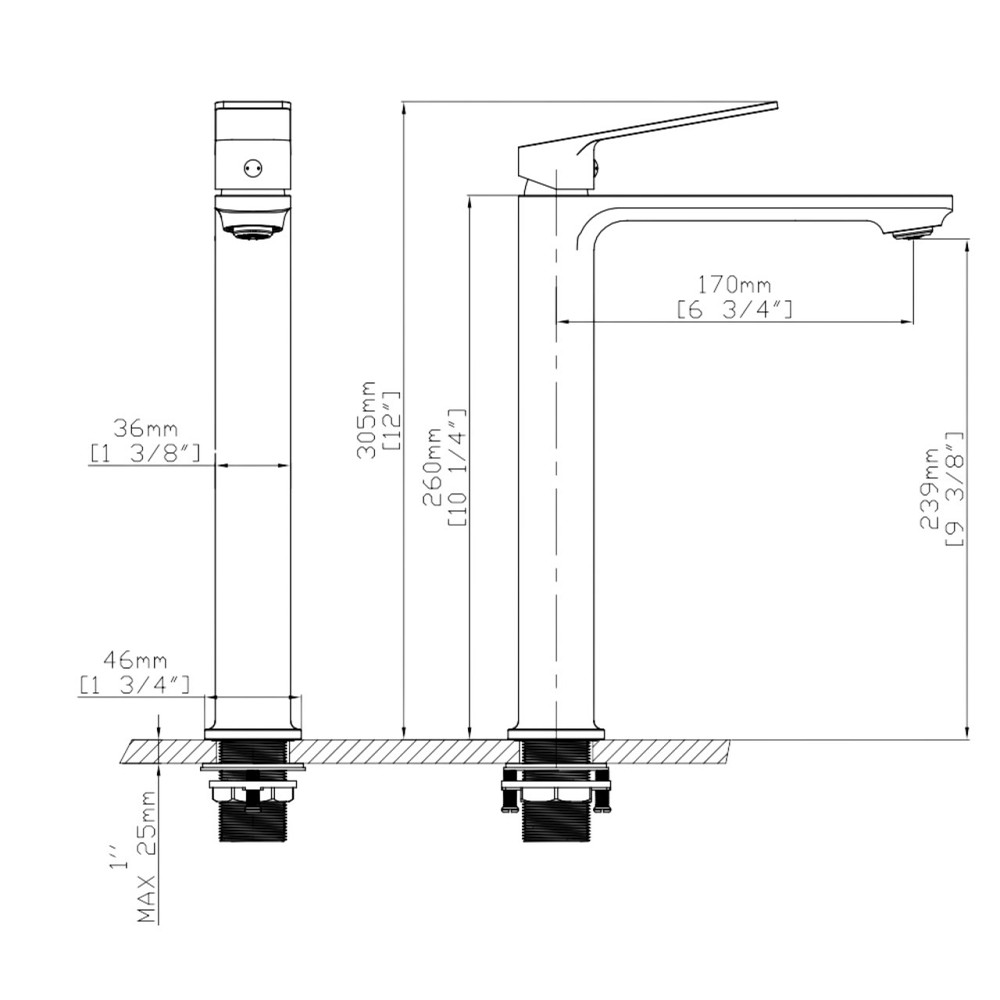 Змішувач для раковини високий Qtap Capricorn, Chrome (k26) QTCAP1060H102C48220 Київ - фото 2