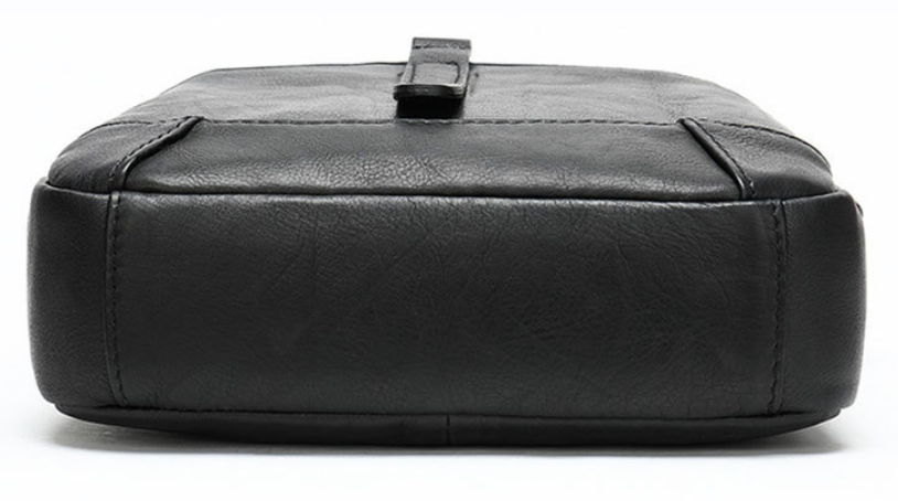 Компактная сумка через плечо из кожи Vintage 20034 Черная Киев - изображение 10