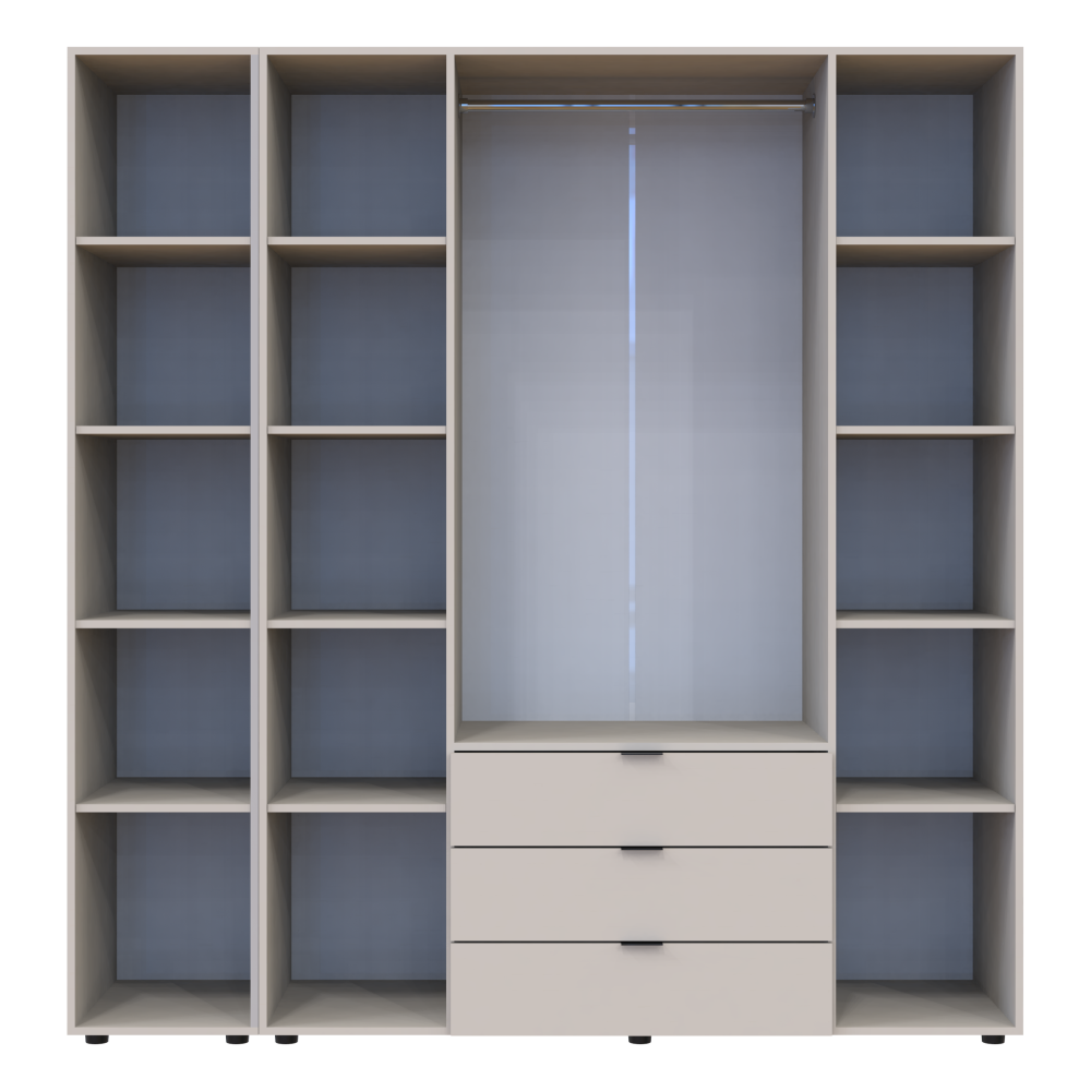 Комплект шкафов для одежды Doros Гелар (2 шт.) 193,2х49,5х203,4 см Кашемир (DRS-011254) Львов - изображение 4