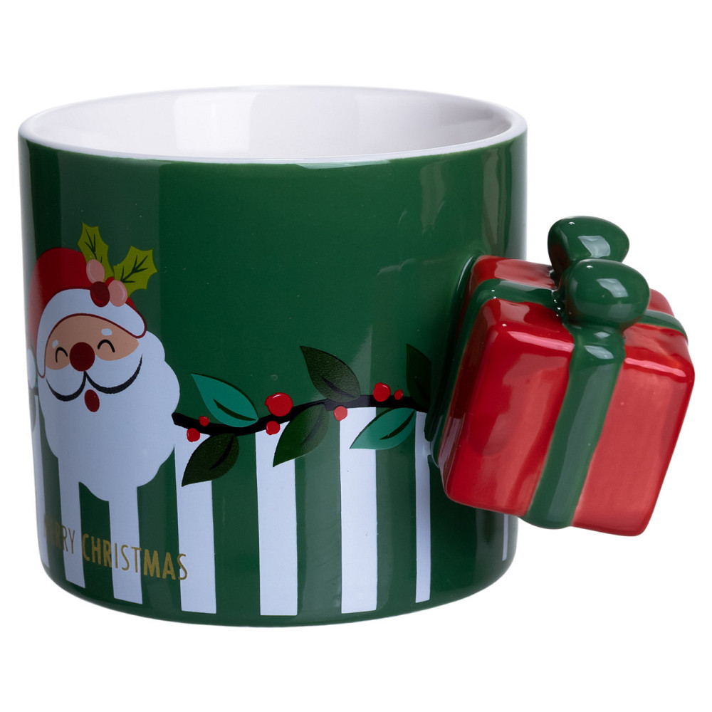 Чашка порцелянова новорічна Merry Christmas 400 (мл) Зелена Yiwu FM-CS-49GR Київ - фото 5