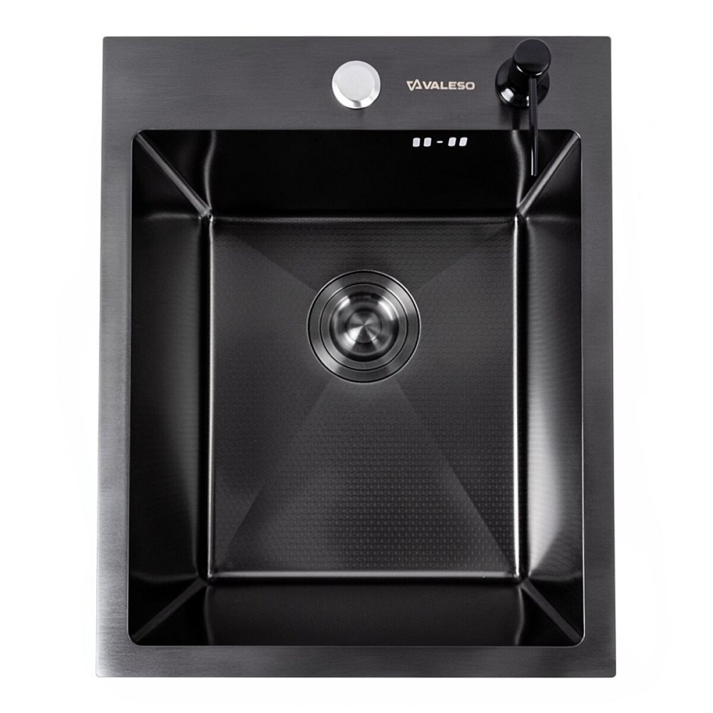 Мийка кухонна нержавіюча сталь PVD чорна для кухні VALESO 40*50 DECOR Handmade 3.0/0.8 Коломыя - изображение 6