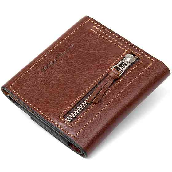 Оригінальне портмоне для чоловіків Коричневий (GRANDE PELLE) Київ