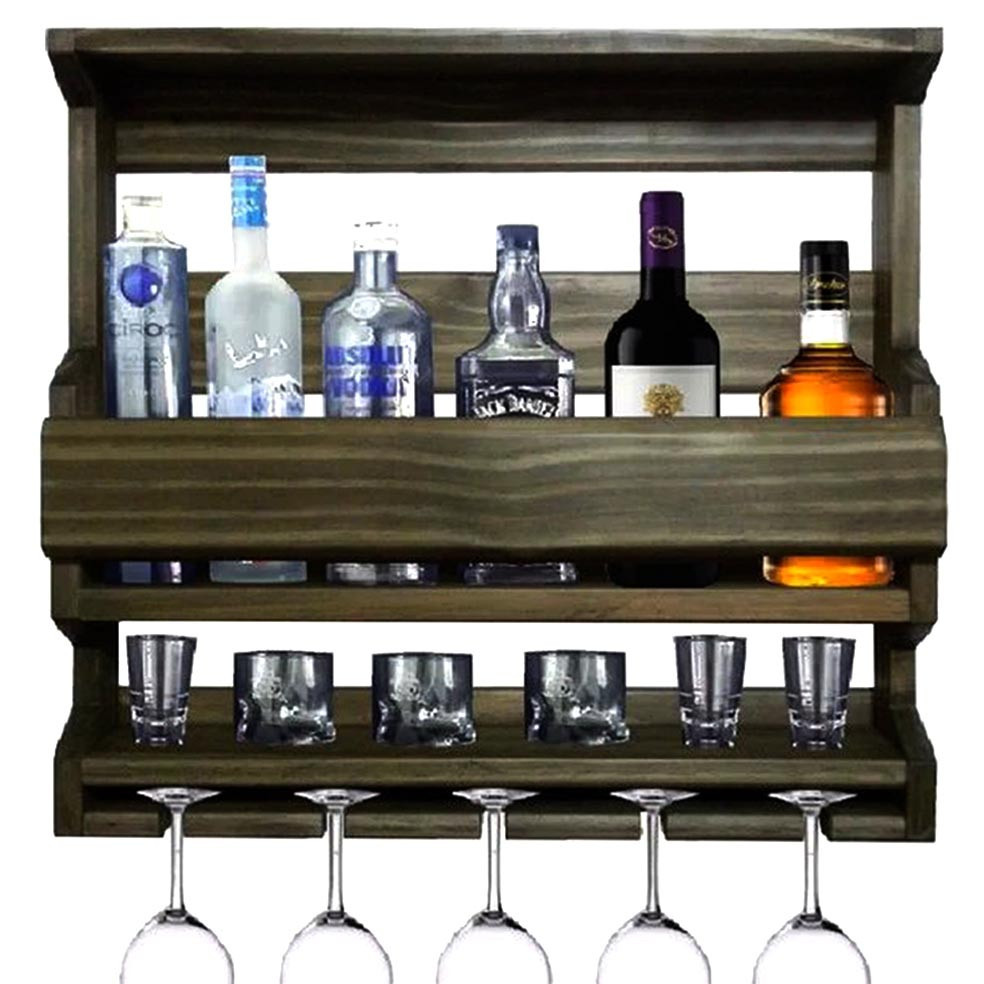 Настенная винная полка 