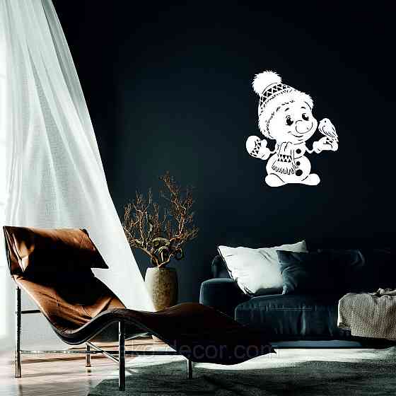 Декоративное настенное Панно «Снеговик», Декор на стену Киев