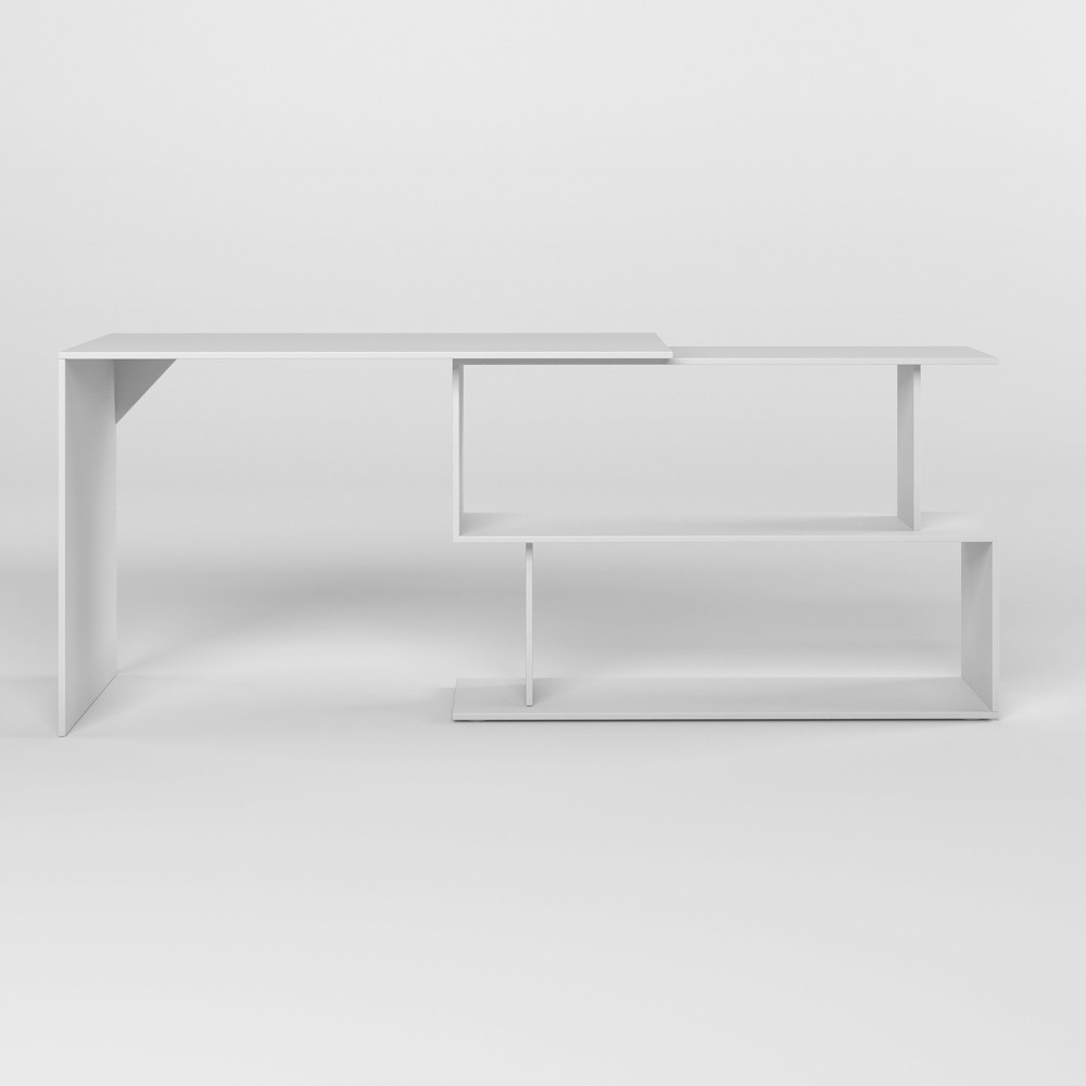 Стіл комп'ютерний поворотний з полицями М-ЗОН Джеко 1200 Німфея Альба (MZN-031031) Львів - фото 4