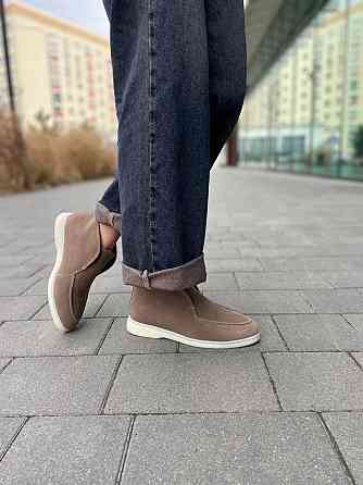 Лоферы женские GREMMY капучино натуральная замша высота от пятки 8 см (207/1) Коломия