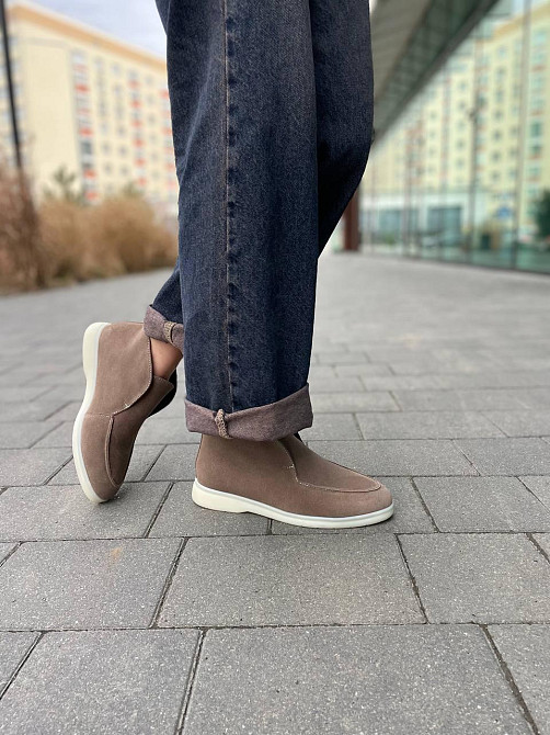 Лоферы женские GREMMY капучино натуральная замша высота от пятки 8 см (207/1) Коломыя - изображение 5