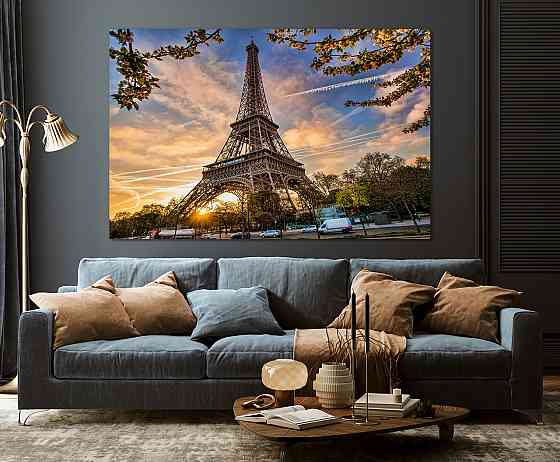 Картина холст в гостиную / спальню  Ейфелева вежа   MLP_387 50x100 см Киев