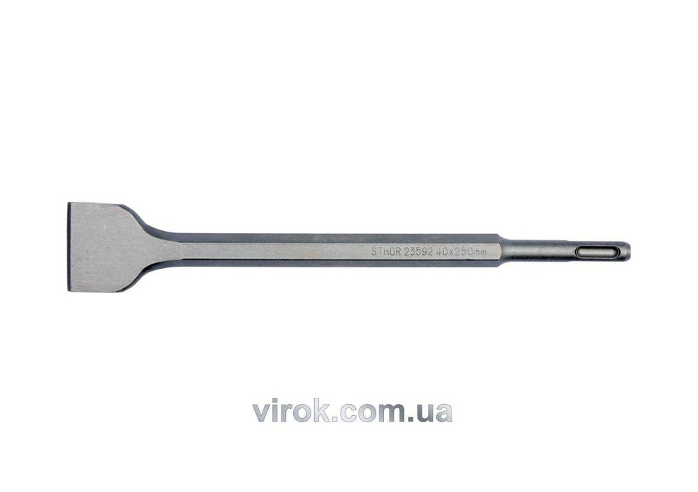 Долото плоске STHOR : SDS+ до перфоратора, Ø= 14 мм, роб. b= 40 мм, l= 250 мм [25/50] Одеса - фото 1