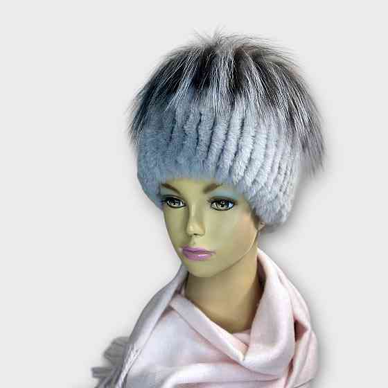 Шапка женская меховая кубанка Мерлин Серый Харьков